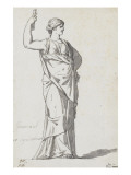 Album : Femme debout tenant un vase ; la Junon Cesi ; femme debout tenant un récipient Lámina giclée por Jacques-Louis David Album : Femme debout tenant un vase ; la Junon Cesi ; femme debout tenant un récipient Lámina giclée por Jacques-Louis David