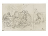 Album : La mort d'Adonis d'après Rubens ; Agrippine pleurant sur l'urne funéraire de son époux Lámina giclée por Jacques-Louis David Album : La mort d'Adonis d'après Rubens ; Agrippine pleurant sur l'urne funéraire de son époux Lámina giclée por Jacques-Louis David