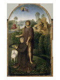 La Vierge et l'Enfant entourés de Saintes volet gauche :RF 309 ; Donateur présenté par Saint reproduction procédé giclée par Hans Memling