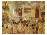Le Couronnement de Nicolas II (1868-1918), dernier tsar de Russie (1894-1917) et de l'impératrice Lámina giclée por Henri Gervex