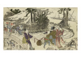 Femmes en promenade dans un jardin reproduction procédé giclée par Katsushika Hokusai
