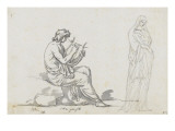 Album : une femme faisant l'aumône à un homme ; deux femmes devisant ; une femme assise Lámina giclée por Jacques-Louis David Album : une femme faisant l'aumône à un homme ; deux femmes devisant ; une femme assise Lámina giclée por Jacques-Louis David