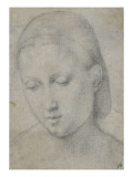 Tête de femme tournée en bas vers la gauche Giclée-Druck von Timoteo della Viti