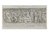 La Reine Marie-Antoinette pousse à la guerre civile en 1789- Allégorie-charge contre les ministres Lámina giclée La Reine Marie-Antoinette pousse à la guerre civile en 1789- Allégorie-charge contre les ministres Lámina giclée