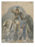 Women Dressed in the Ancient Ruins of Dancing Before Giclee Print by Victor Mottez