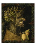 Invierno Lámina giclée por Giuseppe Arcimboldo