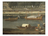 Vue de la Grande Cascade, des parterres et du château de Saint-Cloud prise de la Seine avant 1671 Giclée-Druck von der Meulen Adam Frans Van
