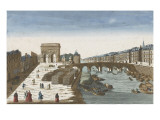 View from the Bridge Tournelle and Door St. Bernard Giclee Print