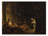 Femmes d'Alger dans leur intérieur reproduction procédé giclée par Eugene Delacroix
