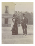 Villers-Cotterêts, personnages dans la cour Lámina giclée