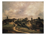 Vue de Montmartre Giclée-Druck von Paul Glon Villeneuve