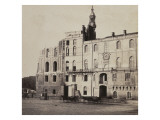 Façade ouest et angle nord-ouest avant restauration du château de Saint-Germain-en-Laye reproduction procédé giclée par Charles Marville