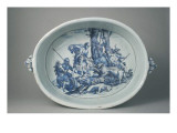 Vasque; the Bear Hunt; Monochrome Blue and Manganese Giclee Print