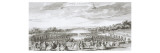 Planche 29: Vue de l'Orangerie de Versailles vers 1730 (endroits remarquables du jardin et du parc Giclee Print by Jacques Rigaud