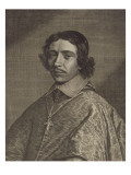 Jean-François-Paul de Gondy, cardinal de Retz, coadjuteur de l'Archevêque de Paris, cardinal en reproduction procédé giclée par Robert Nanteuil