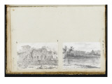 Album : Les jardins Farnèse vus du Forum ; la pyramide de Cestius et le mur Aurélien Lámina giclée por Jacques-Louis David