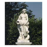 Vue du parc, pourtour du parterre d'eau :les Cabinets des 