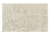 Album : La mort d'Adonis d'après Rubens ; Agrippine pleurant sur l'urne funéraire de son époux reproduction procédé giclée par Jacques-Louis David
