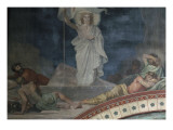 La Résurrection de Jésus Christ, troisième travée côté droit de la nef de l'église reproduction procédé giclée par Hippolyte Flandrin