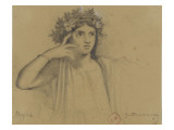 Etude d'après Hercule et Télèphe copie de peinture pompéienne - Musée National Naples Giclée-Druck von Gustave Moreau