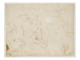 Two Studies of Young Man from the Waist Clasped Hands Giclée-Druck von Alessandro Gherardini