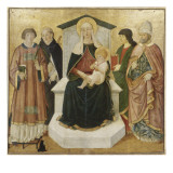 La Vierge et l'Enfant avec saint Laurent, saint Pierre Martyr, saint Jean Evangéliste () et saint Giclee Print by Francesco Fiorentino Pier