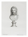 Tableau du Cabinet du Roi, statues et bustes antiques des Maisons Royales Tome II : planche 14 Giclee-trykk av Etienne Baudet