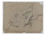 Etude de démon d'après le "saint Michel terrassant le dragon" de Raphaël Reproduction procédé giclée par Pierre Mignard