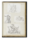 Album : Martyre d'un saint d'après Pier Francesco Mola ; Adam et Eve d'après Michel-Ange reproduction procédé giclée par Jacques-Louis David