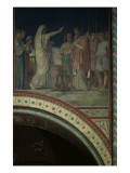 Le baiser de Judas et Joseph vendu par ses frères, cinquième travée du côté droit de la nef de reproduction procédé giclée par Hippolyte Flandrin