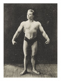 Champion du monde de force. Leveur de poids Giclee-vedos