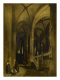 Vue de l'intérieur de la cathédrale Sainte-Eulalie à Barcelone Lámina giclée por Adrien Dauzats Vue de l'intérieur de la cathédrale Sainte-Eulalie à Barcelone Lámina giclée por Adrien Dauzats