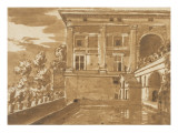 Vue de la Villa Madama Giclée-Druck von Nicolas Poussin