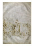 Guerriers à cheval ; destruction d'un autel païen Lámina giclée por Jacopo Bellini Guerriers à cheval ; destruction d'un autel païen Lámina giclée por Jacopo Bellini