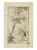 Album factice : Homme debout dans un paysage, la main gauche sur la poitrine Lámina giclée por Augustin De Saint-aubin