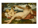 Vénus et Cupidon reproduction procédé giclée par Henri Lehmann
