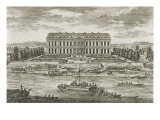 Planche 185 : vue du château de Choisy au bord de la Seine, appartenant à Mademoiselle de Reproduction procédé giclée par Adam Perelle
