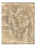Vision de saint Grégoire Reproduction procédé giclée par Nicolò dell' Abate