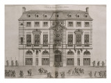 Figure XIV: vue de la façade de l'Hôtel de Beauvais rue Saint-Antoine au balcon duquel la Lámina giclée por Jean Marot