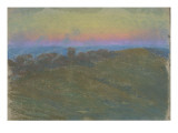 Pueblo durante la puesta de sol Lámina giclée por François Garas Pueblo durante la puesta de sol Lámina giclée por François Garas