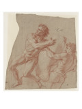 Charles Le Brun - Deux hommes portant un fardeau : Vulcain et un cyclope Digitálně vytištěná reprodukce