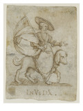 Les Vices : suite de sept figures reproduction procédé giclée par Hans Sebald Beham