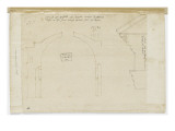 Coupe verticale du Panthéon de Rome et profil d'un entablement Giclée-Druck von Herman Vischer