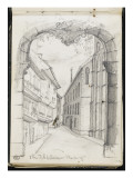 Vue de la place de la Bibliothèque à Strasbourg reproduction procédé giclée par Gustave Courbet