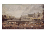 Vue du pont Neuf, du Louvre et de l'Institut, vers 1680 Lámina giclée Vue du pont Neuf, du Louvre et de l'Institut, vers 1680 Lámina giclée