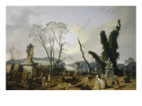 Vue du Tapis Vert à Versailles reproduction procédé giclée par Hubert Robert