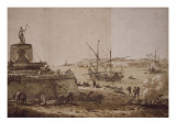 Vue du port de La Valette à Malte reproduction procédé giclée par Willem Schellinks