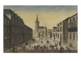 Vue de la Tour de l'Horloge à Auxerre reproduction procédé giclée