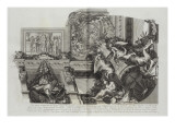 Recueil : Le Grand Escalier du château de Versailles. planche 28 : vue d'un des quatre angles du Giclee-trykk av Etienne Baudet