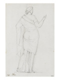 Album : Femme debout vue de dos; La Flore Capitoline,; Femme debout drapée Lámina giclée por Jacques-Louis David